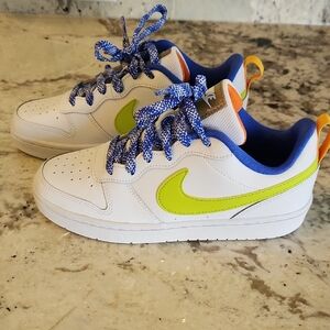 Nike Kids White and Yellow Sneakers